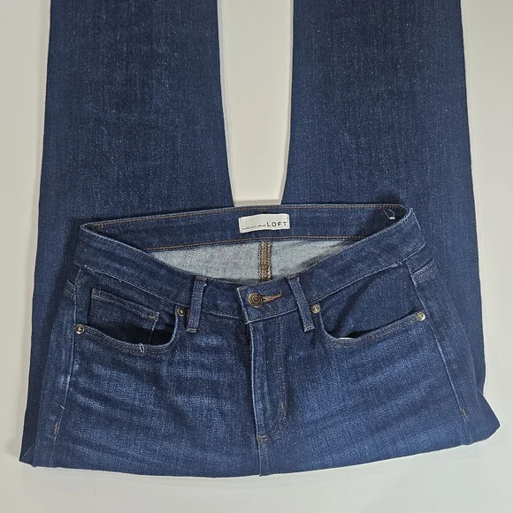 Loft Jeans Womens Size 2 Blue The Curvy Super Soft Girlfriend Minimalist Denim - Picture 2 of 8
